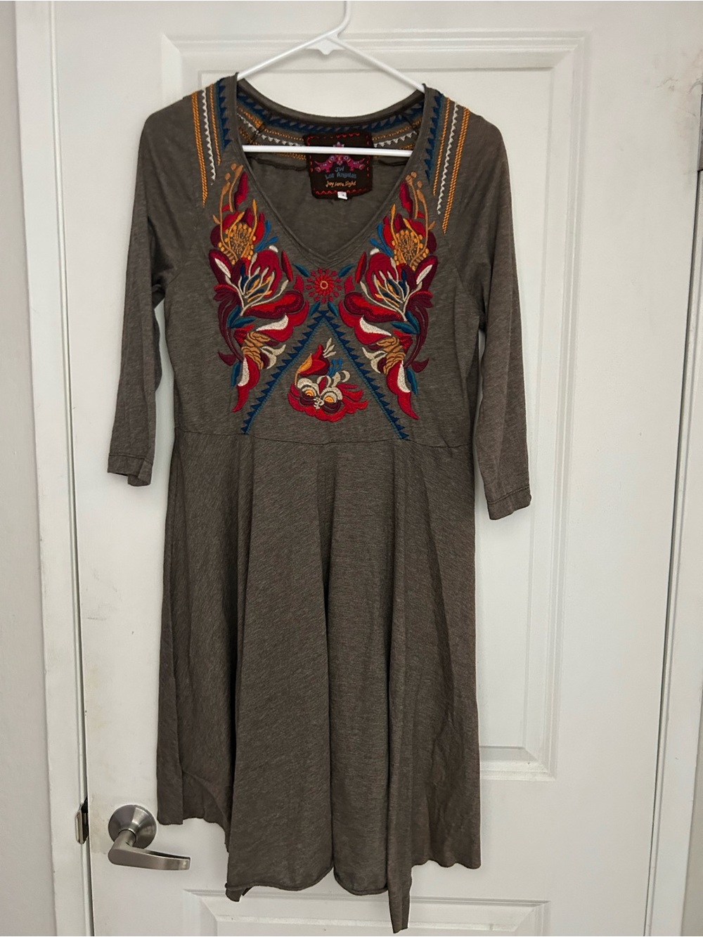 Johnny Was Knit Embroidered Dress Medium